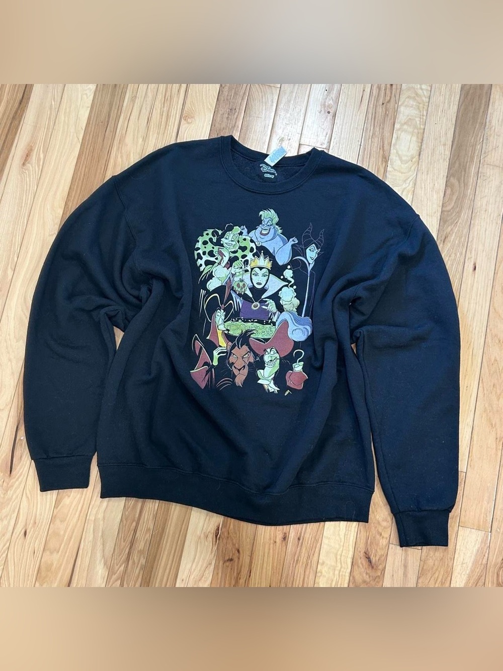 JERZEES Disney Villains Worst Dinner Party Ever Crew Sweatshirt XL